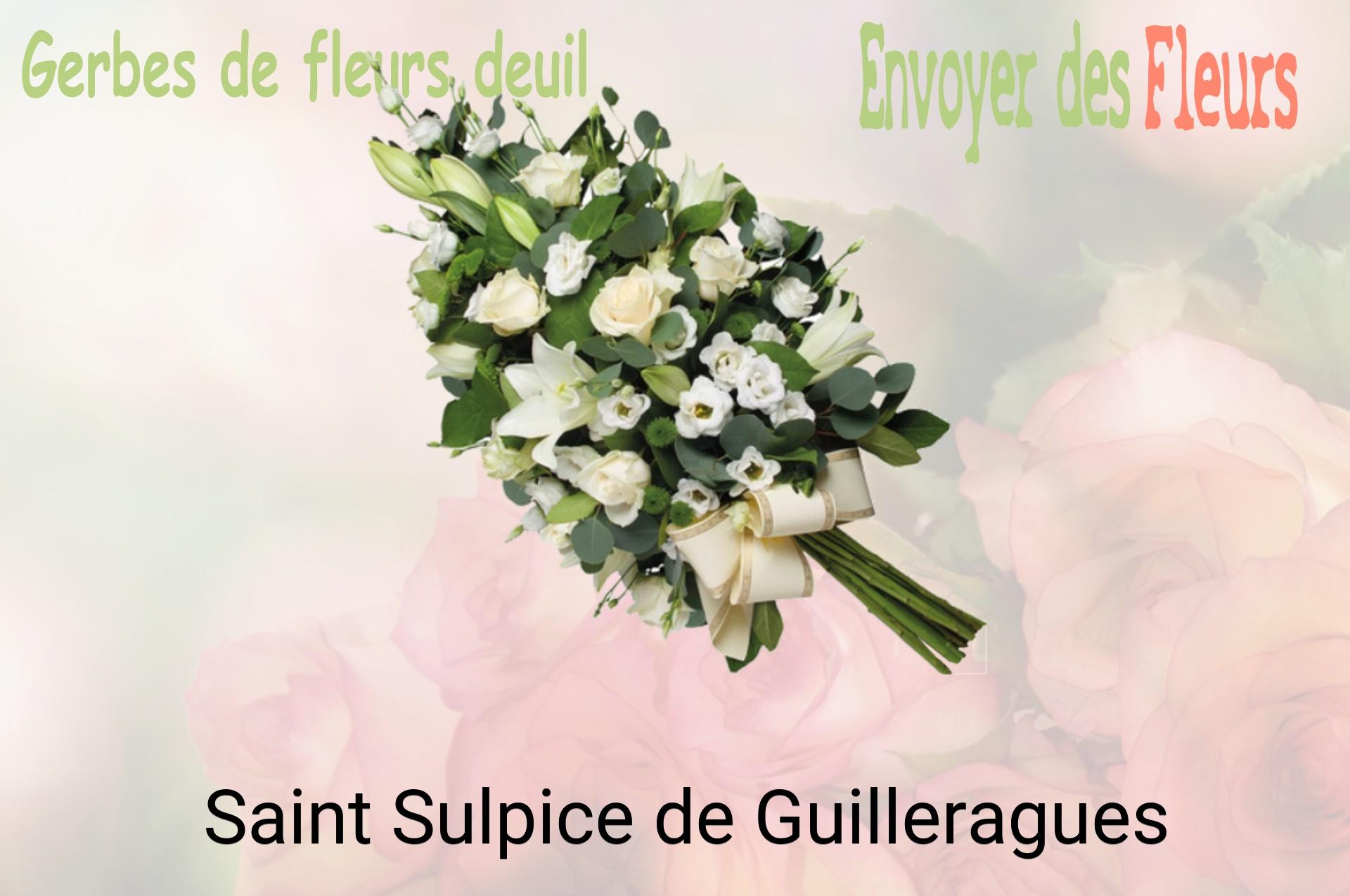 Gerbe de fleurs de deuil livrée à Saint-Sulpice-de-Guilleragues